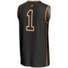 #1 Bucknell Bison GameDay Greats Youth Lightweight Basketball Fashion Jersey - Black - Detail View