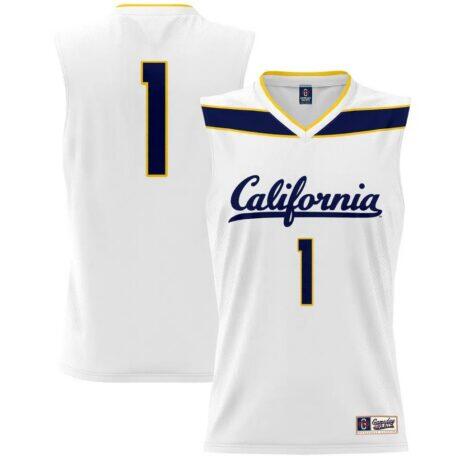 #1 Cal Bears GameDay Greats Youth Lightweight Basketball Fashion Jersey - White - Front View