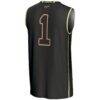 Charleston Cougars GameDay Greats Youth #1 Basketball Jersey - Black - Detail View