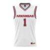 #1 Arkansas Razorbacks GameDay Greats Lightweight Basketball Jersey - White - Side View