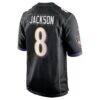 Lamar Jackson Baltimore Ravens Nike Alternate Game Jersey - Black - Detail View