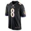 Lamar Jackson Baltimore Ravens Nike Alternate Game Jersey - Black - Side View
