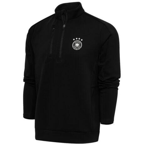Germany National Team Genesis Quarter-Zip Pullover - Black - Front View