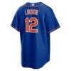 Francisco Lindor New York Mets Nike Big & Tall Alternate Replica Player Jersey - - Detail View