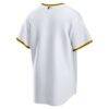 Pittsburgh Pirates Nike Home Big & Tall Replica Jersey - White - Detail View