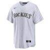Colorado Rockies Nike Home Big & Tall Replica Jersey - White - Side View