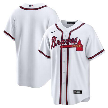 Atlanta Braves Nike Home Big & Tall Replica Jersey - White - Front View