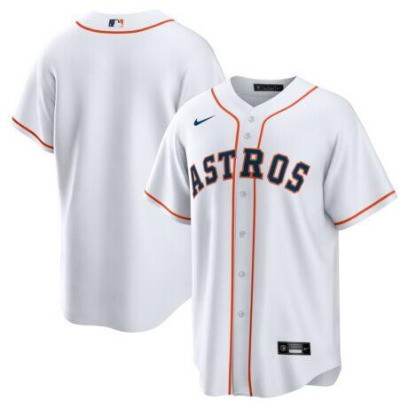Houston Astros Nike Home Big & Tall Replica Jersey - White - Front View