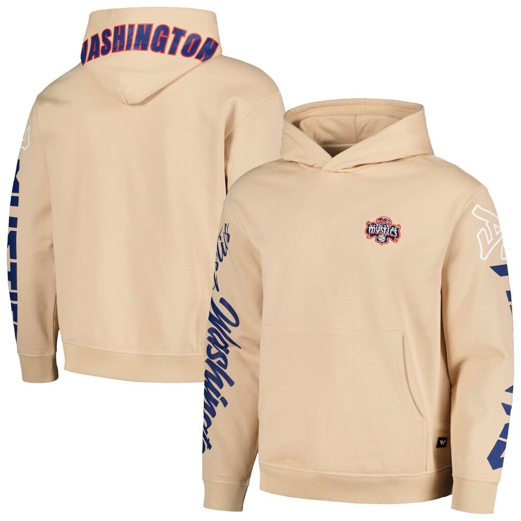 Washington Mystics The Wild Collective Unisex Graffiti Acid Wash Pullover Hoodie