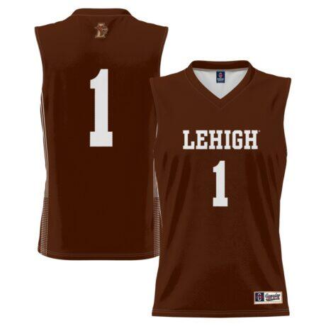 #1 Lehigh Mountain Hawks GameDay Greats Lightweight Basketball Jersey - Brown - Front View