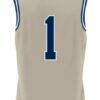 #1 Georgetown Hoyas GameDay Greats Lightweight Basketball Jersey - Gray - Detail View