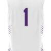 #1 Furman Paladins GameDay Greats Youth Lightweight Basketball Jersey - White - Detail View