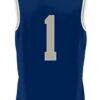 #1 Georgetown Hoyas GameDay Greats Youth Lightweight Basketball Jersey - Navy - Detail View