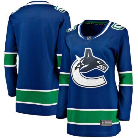 Vancouver Canucks Fashion7 Women's Premier Breakaway Jersey - Blue - Front View