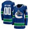 Vancouver Canucks Fashion7 Women's Breakaway Custom Jersey - Blue - Front View