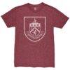Burnley 1863FC Mono Crest Mock Twist Tri-Blend T-Shirt - Red - Side View