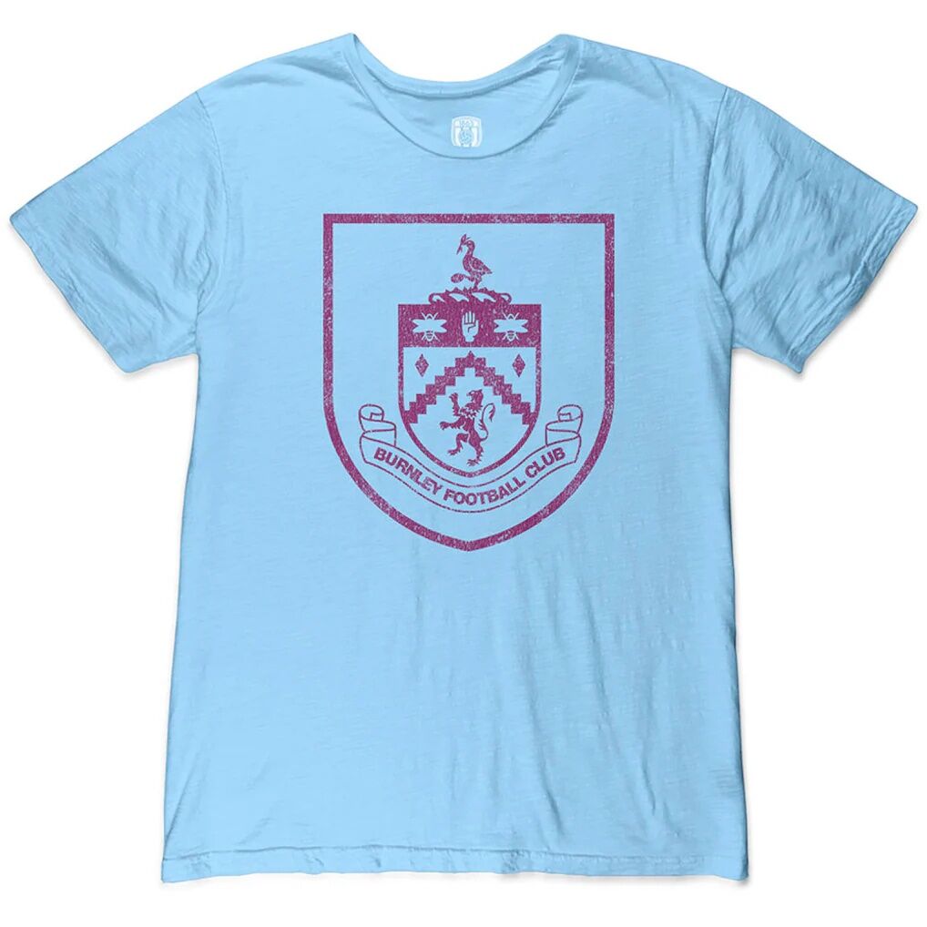 Burnley 1863FC Mono Crest Slub T-Shirt - Light Blue