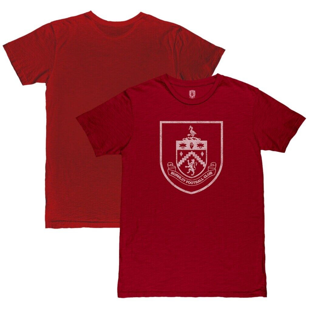 Burnley 1863FC Mono Crest Slub T-Shirt - Claret