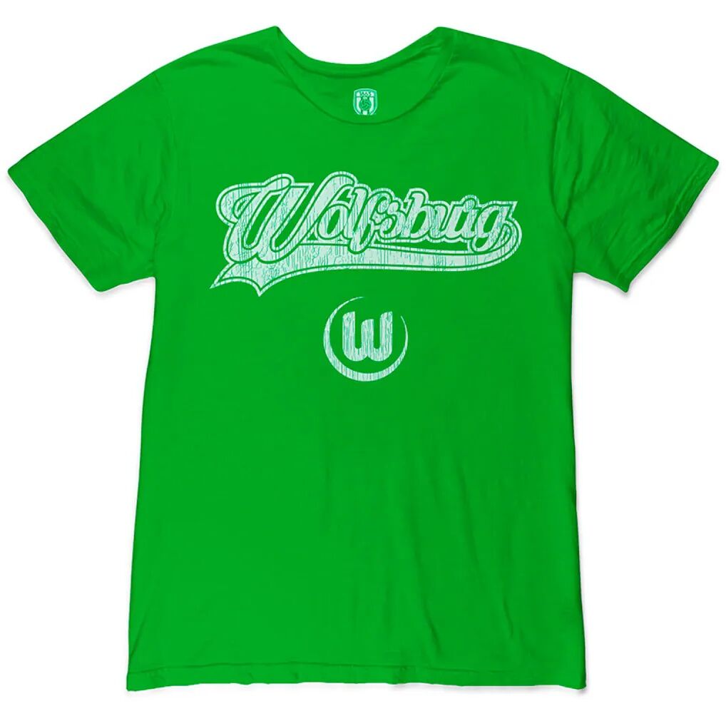 VfL Wolfsburg 1863FC Script Slub T-Shirt - Neon Green
