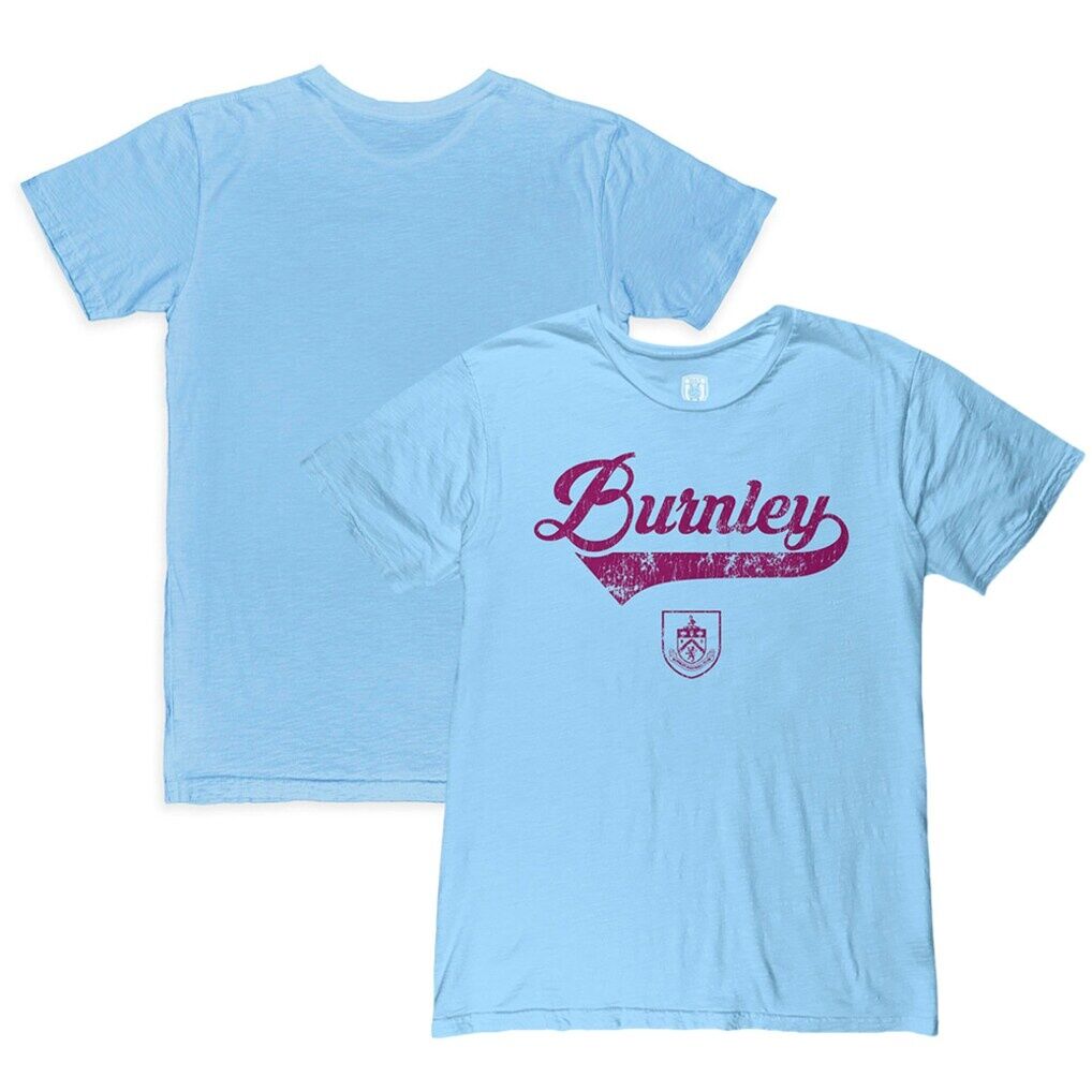 Burnley 1863FC Script Slub T-Shirt - Light Blue