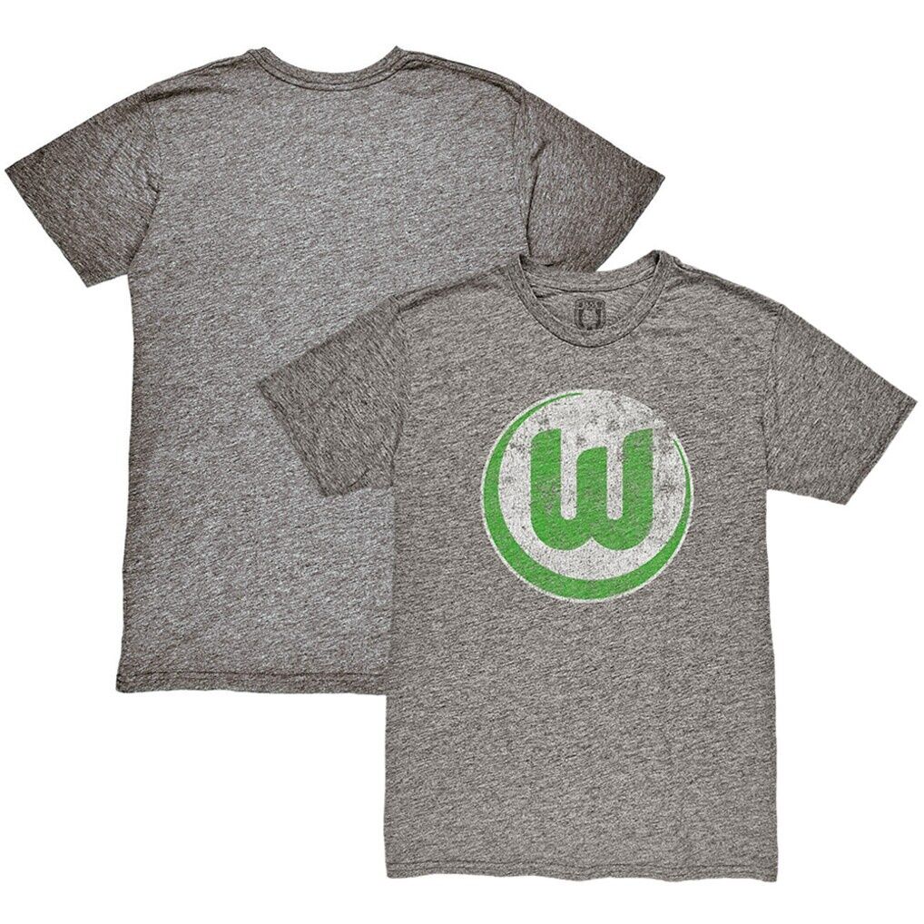 VfL Wolfsburg 1863FC Color Crest Twisted Tri-Blend Slub T-Shirt - Heather Gray