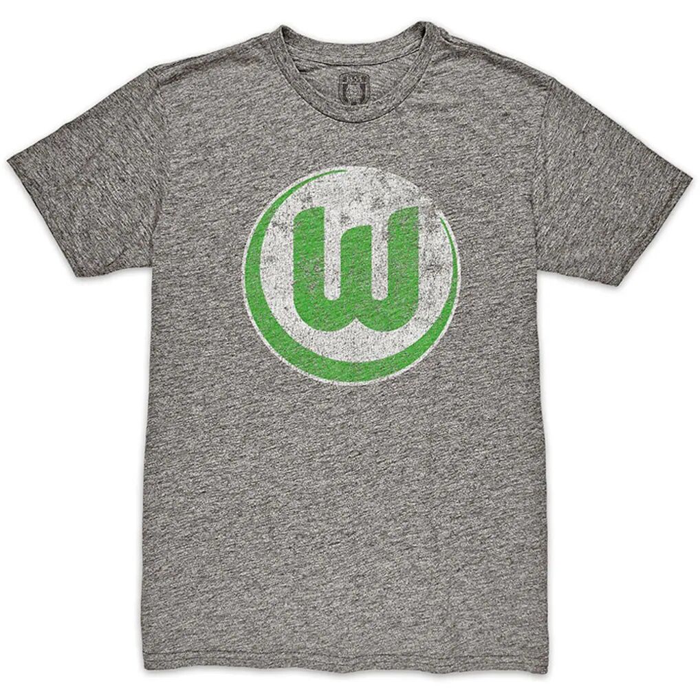 VfL Wolfsburg 1863FC Color Crest Twisted Tri-Blend Slub T-Shirt - Heather Gray