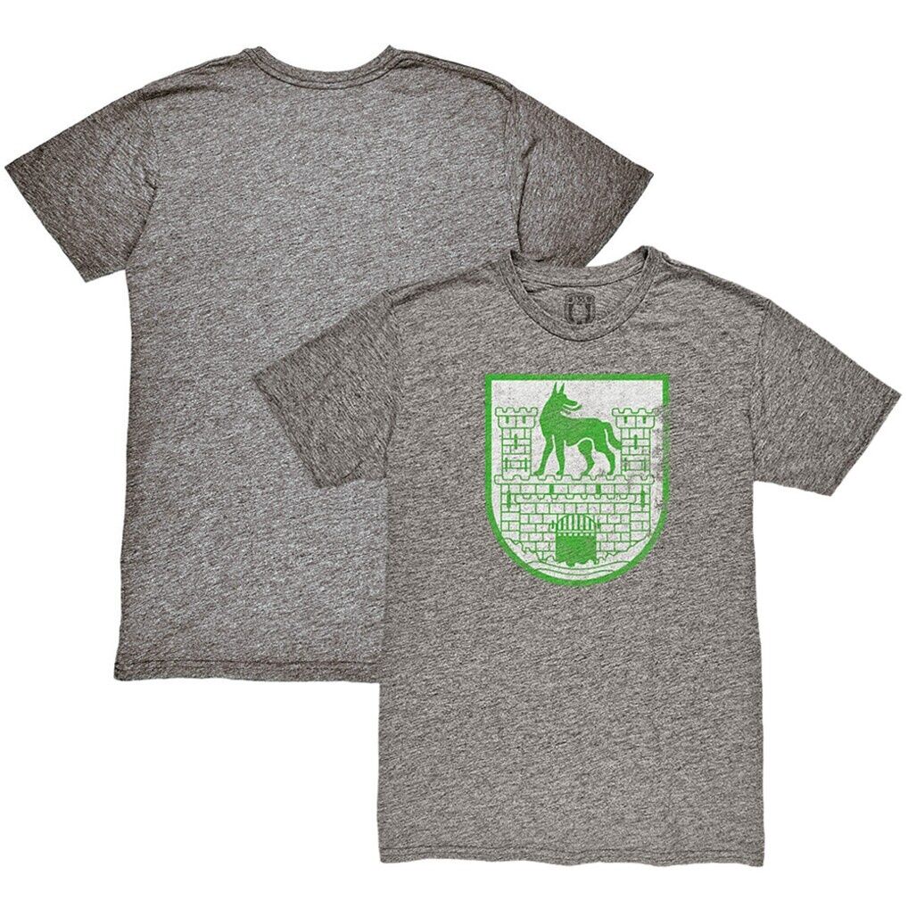 VfL Wolfsburg 1863FC Retro Crest Twisted Tri-Blend Slub T-Shirt - Heather Gray