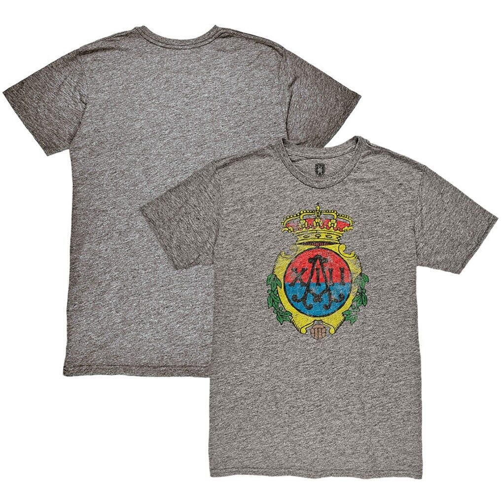 RCD Mallorca 1863FC Retro Crest Twisted Tri-Blend Slub T-Shirt - Heather Gray