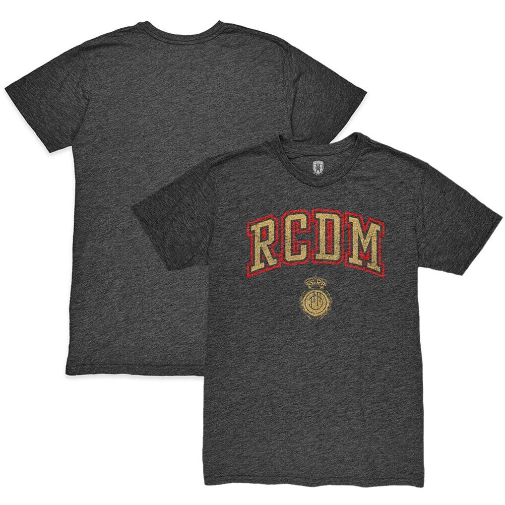 RCD Mallorca 1863FC Wordmark Twisted Tri-Blend Slub T-Shirt - Heather Black