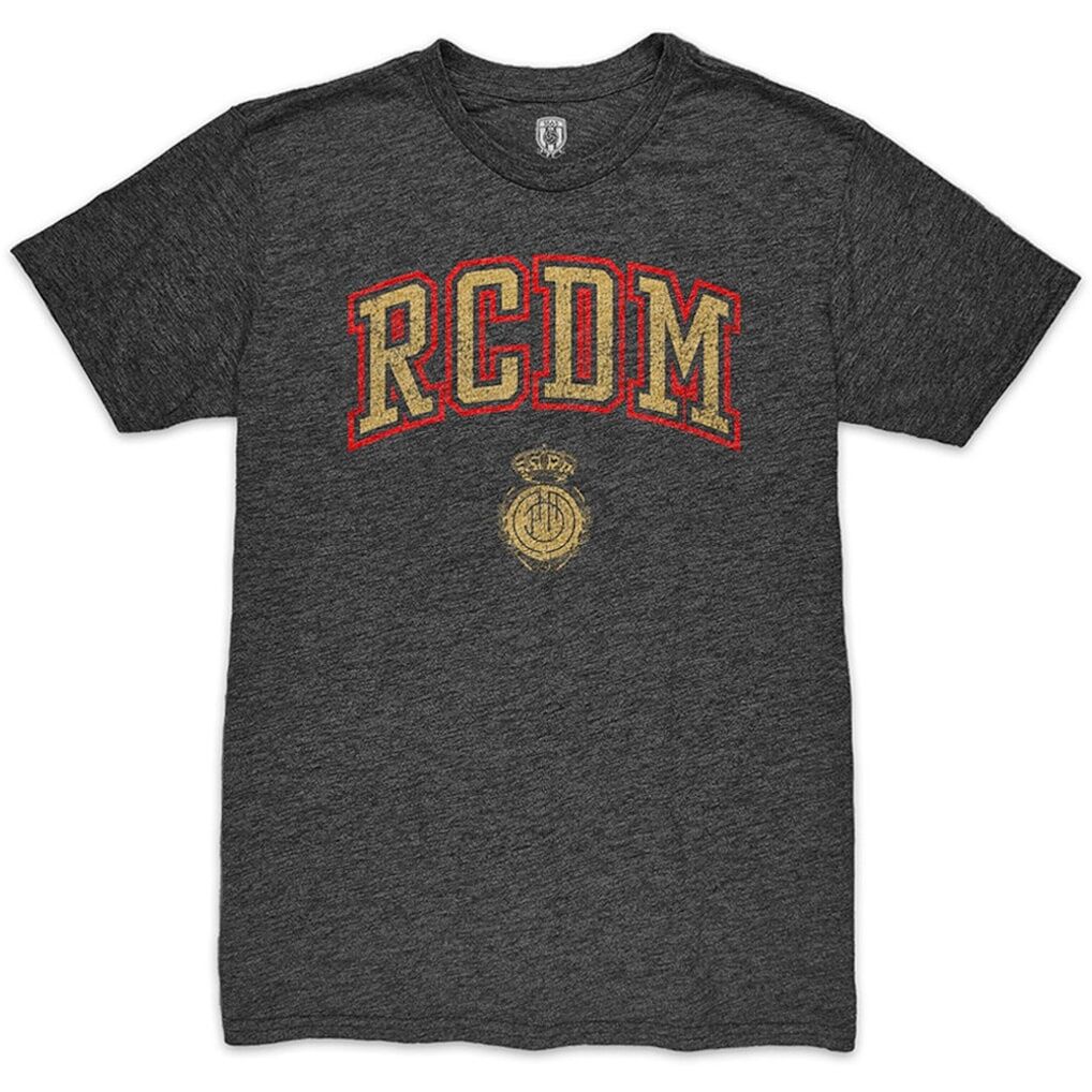 RCD Mallorca 1863FC Wordmark Twisted Tri-Blend Slub T-Shirt - Heather Black