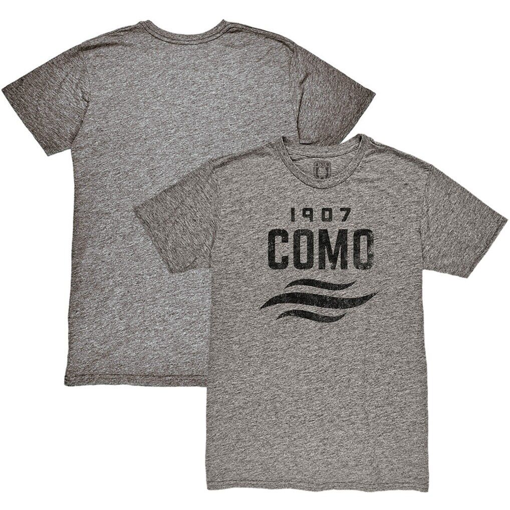 Como 1907 1863FC Mono Crest Twisted Tri-Blend Slub T-Shirt - Heather Gray