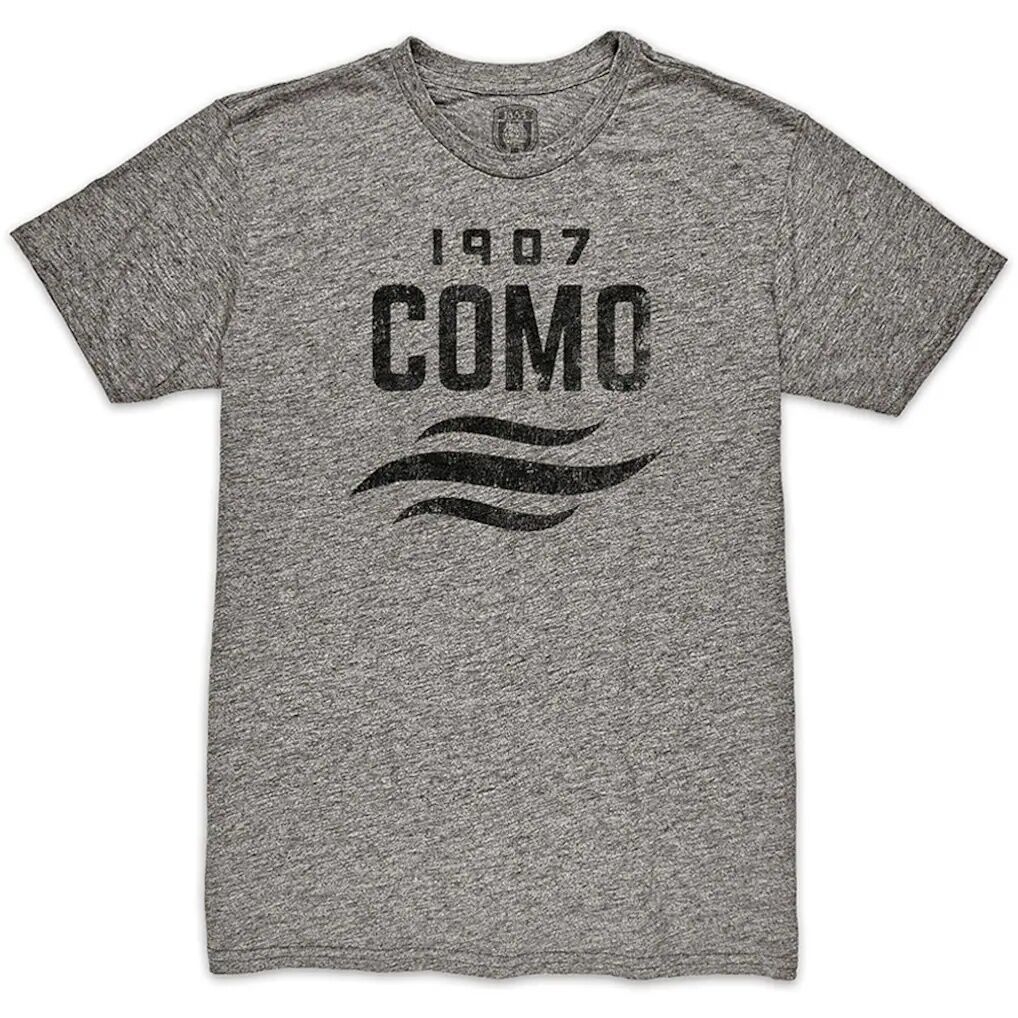 Como 1907 1863FC Mono Crest Twisted Tri-Blend Slub T-Shirt - Heather Gray