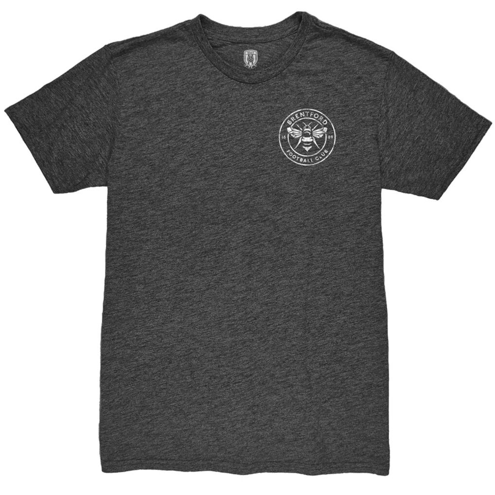 Brentford FC 1863FC Front Back Date Twisted Tri-Blend T-Shirt - Heather Black