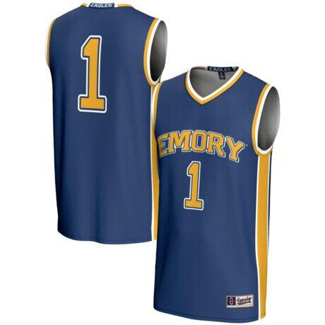 #1 Emory Eagles GameDay Greats Unisex Lightweight Basketball Jersey - Blue - Front View