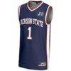 #1 Jackson State Tigers GameDay Greats Youth Lightweight Basketball Jersey - Navy - Side View