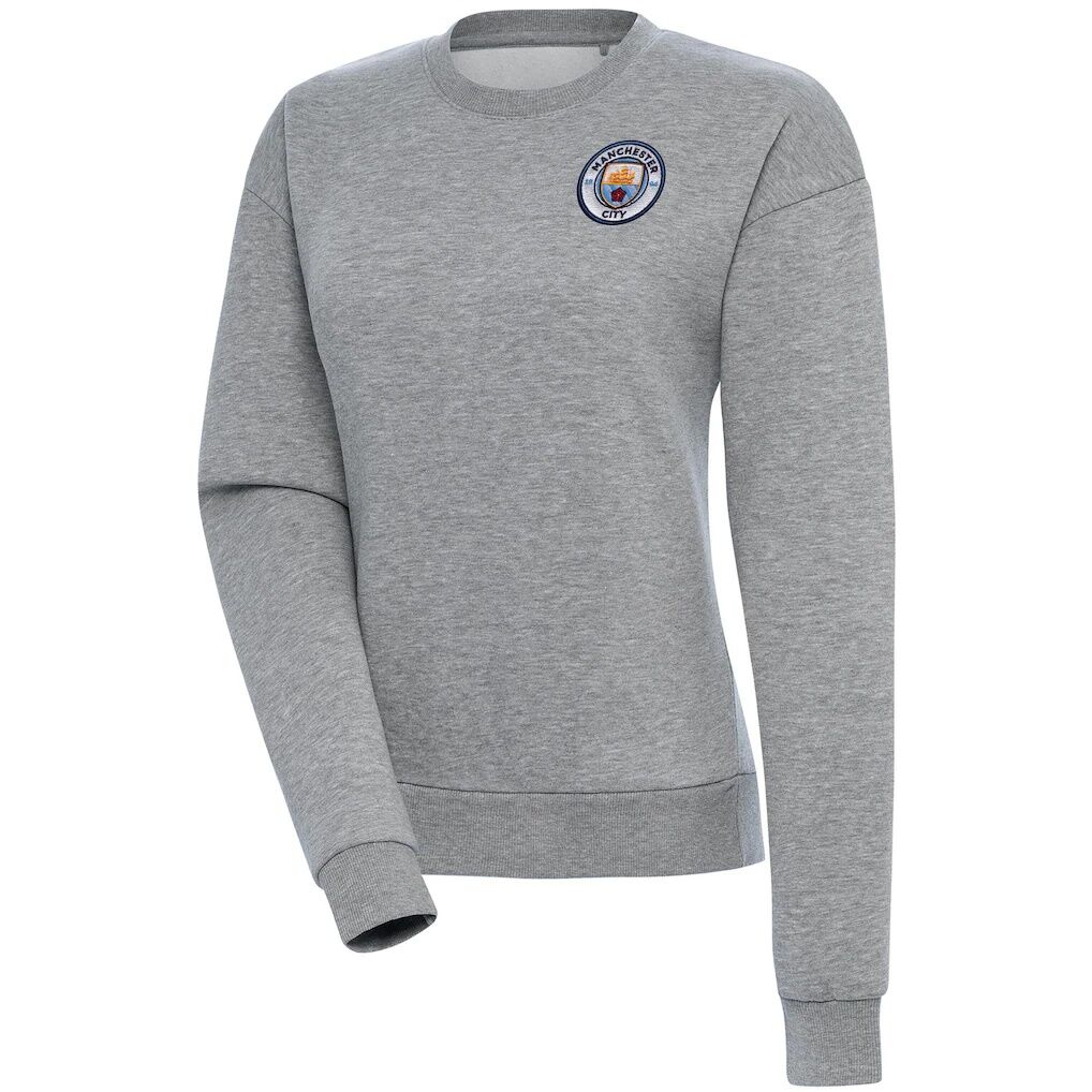 Manchester City Women’s Takeover Crewneck Pullover Sweatshirt – Heather Gray