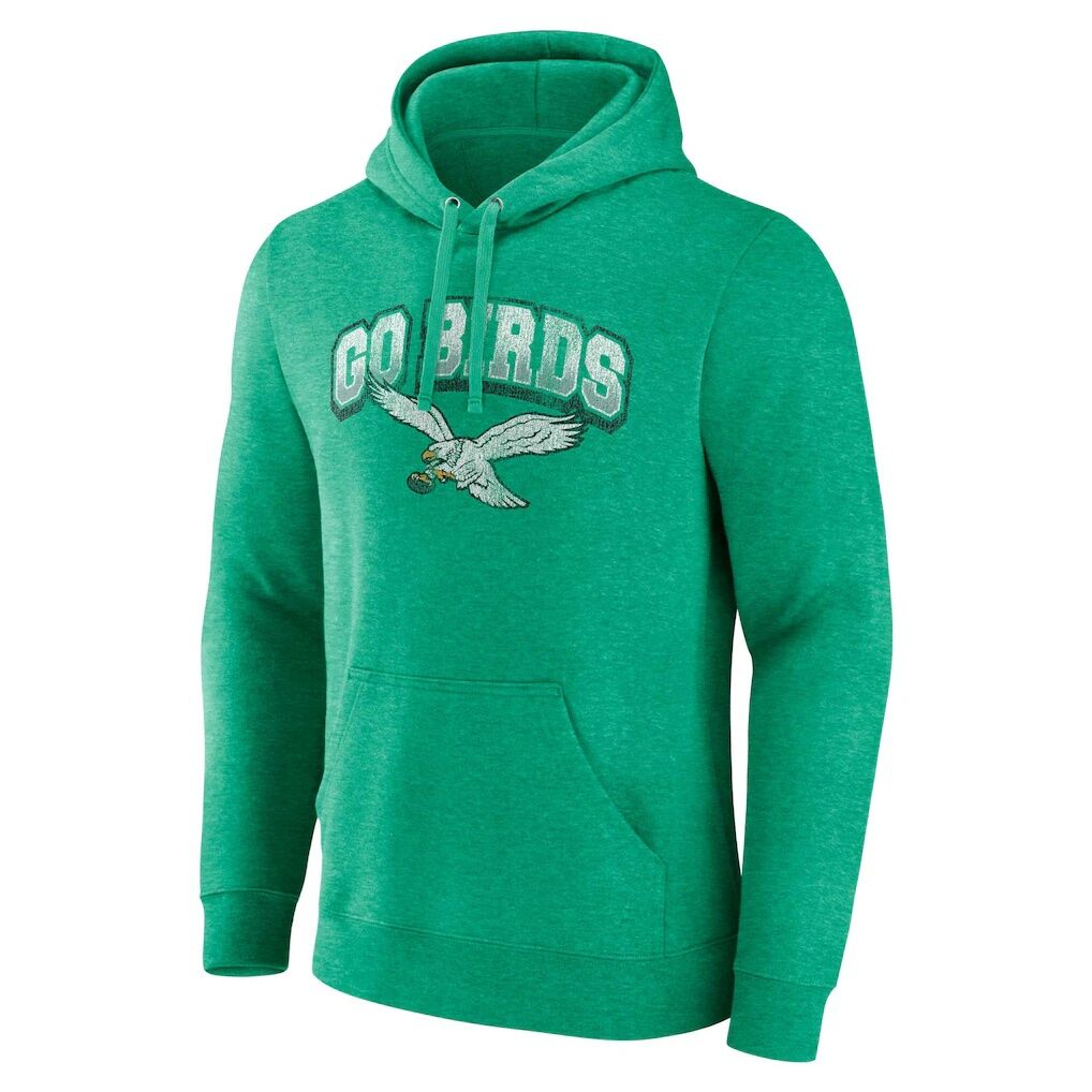 Philadelphia Eagles Fashion7 Gridiron Classics Go Birds Vintage Arch Pullover Hoodie - Kelly Green