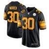 Jaylen Warren Pittsburgh Steelers Nike Alternate Game Jersey - Black - Front View