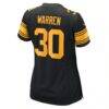Jaylen Warren Pittsburgh Steelers Nike Women's Alternate Game Jersey - Black - Detail View