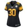 Jaylen Warren Pittsburgh Steelers Nike Women's Alternate Game Jersey - Black - Side View
