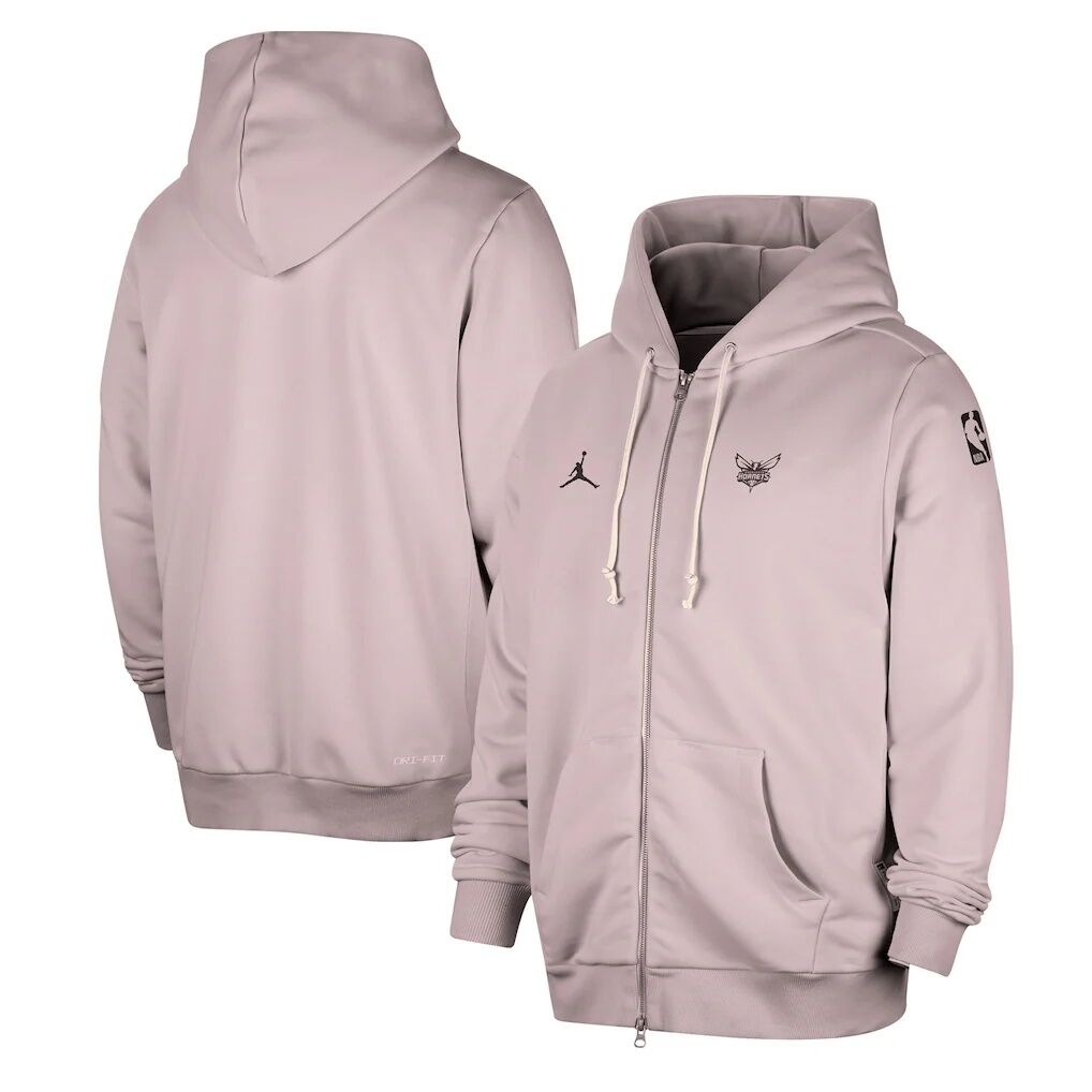 Charlotte Hornets Jordan Brand Authentic Standard Issue Full-Zip Hoodie Jacket – Light Purple