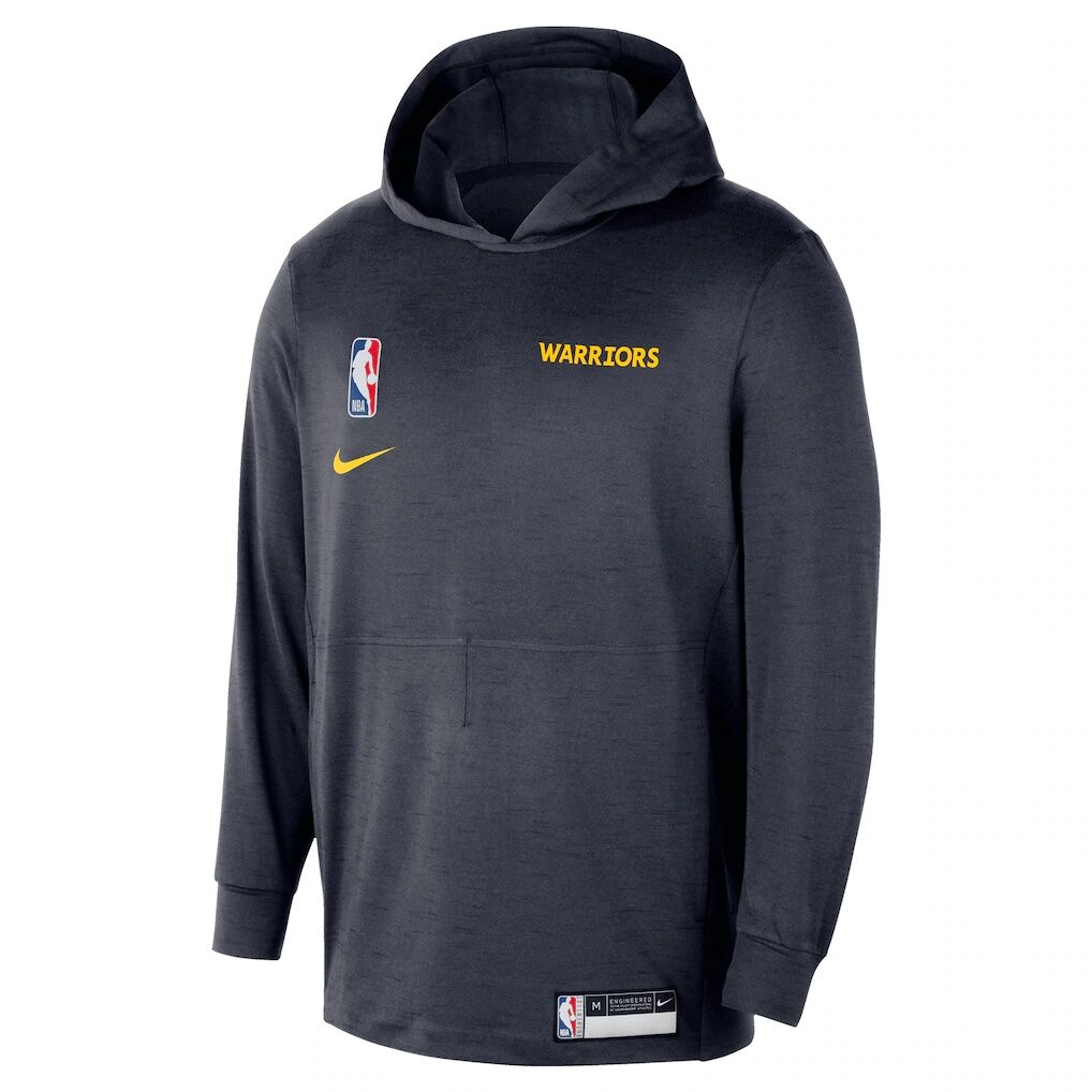 Golden State Warriors Nike 2024/25 On-Court Authentic Practice Yoga Restore Lightweight Pullover Hoodie