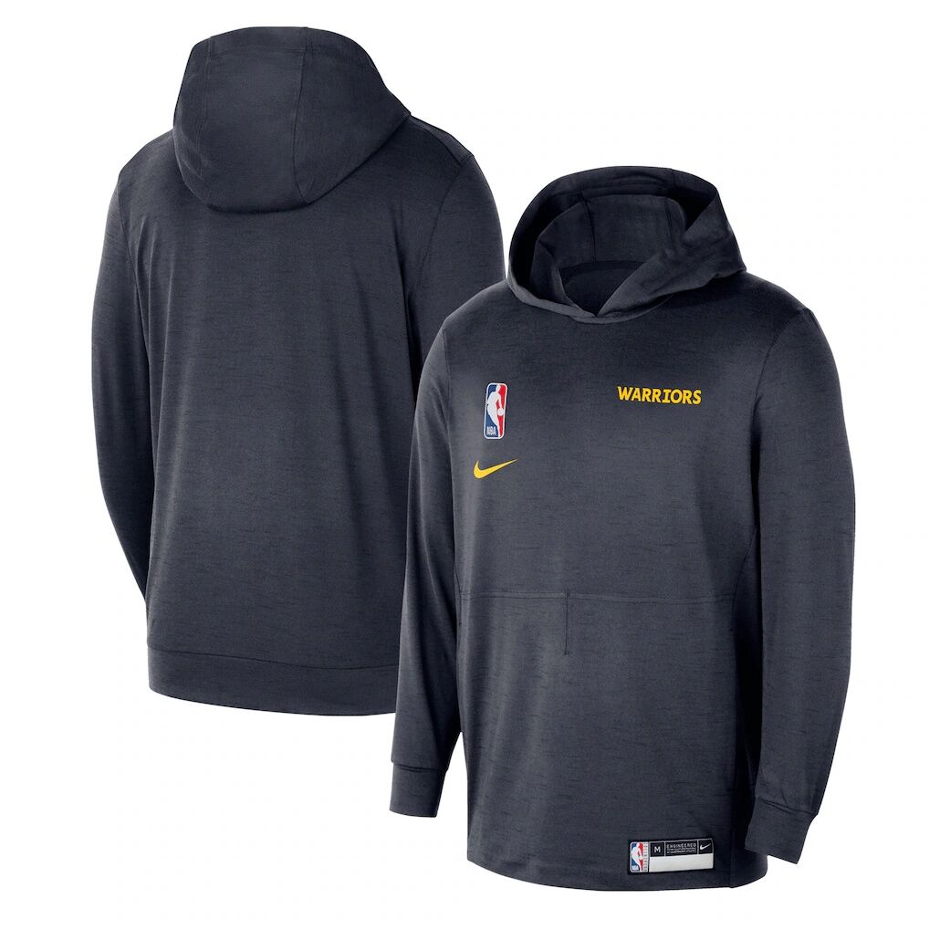 Golden State Warriors Nike 2024/25 On-Court Authentic Practice Yoga Restore Lightweight Pullover Hoodie