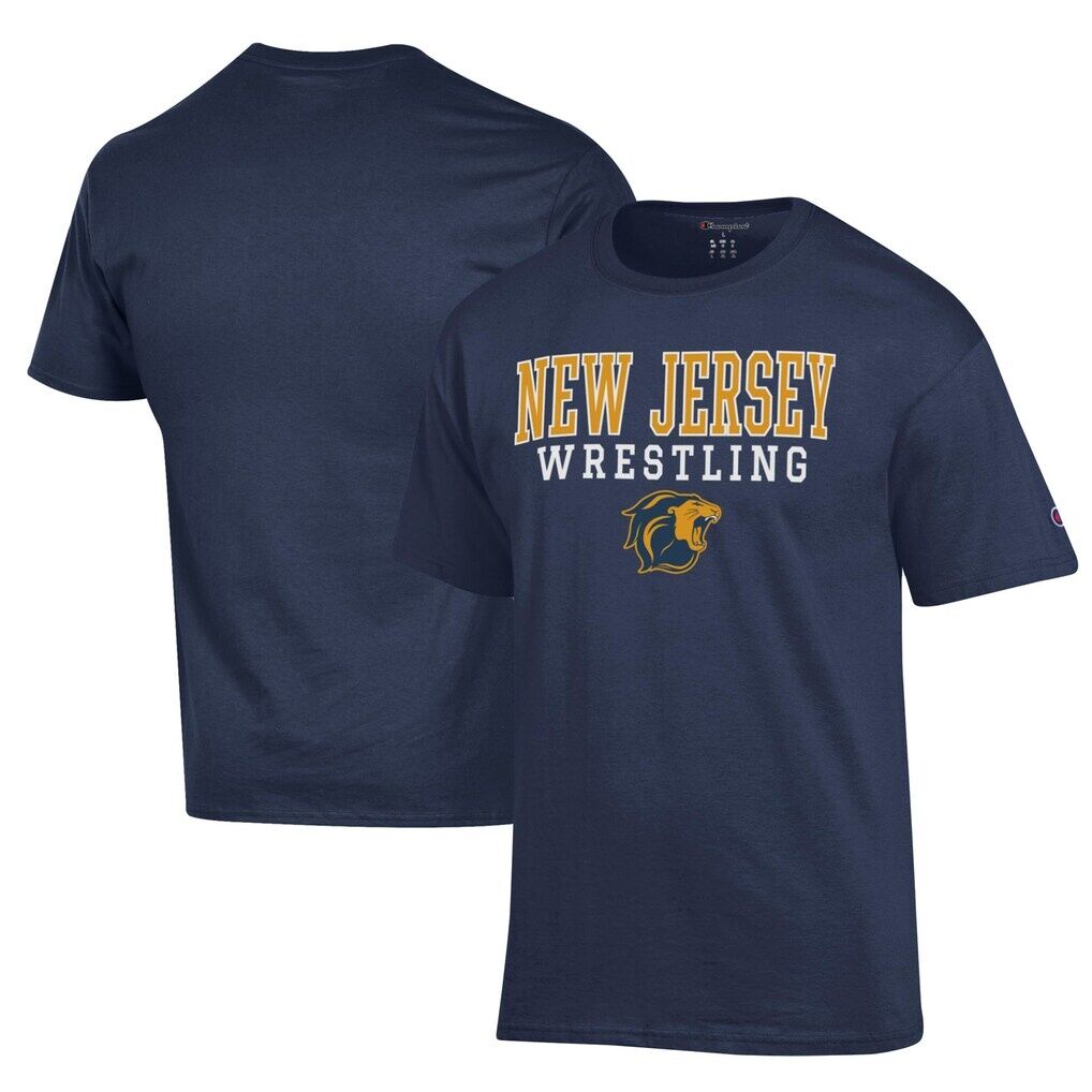 College of New Jersey Lions Champion Wrestling Stack Logo T-Shirt