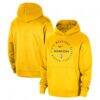 Golden State Warriors Nike 2024/25 Spotlight On-Court Practice Performance Pullover Hoodie - Gold - Front View