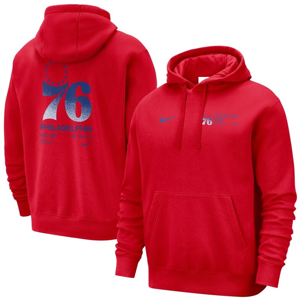 Philadelphia 76ers Nike Courtside Club Pullover Hoodie