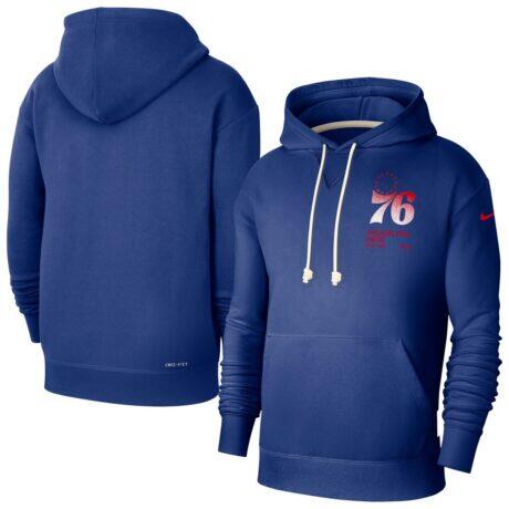 Philadelphia 76ers Nike Courtside Standard Issue Premium Performance Pullover Hoodie - - Front View