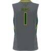 #1 Baylor Bears GameDay Greats Youth Lightweight Basketball Jersey - Gray - Detail View
