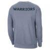 Golden State Warriors Jordan Brand Courtside Statement Edition Heavyweight Pullover Sweatshirt - Blue - Detail View