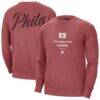 Philadelphia 76ers Jordan Brand Courtside Statement Edition Heavyweight Pullover Sweatshirt - Red - Front View